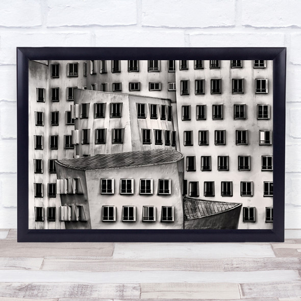 Windows Facade Building Architecture Pattern Abstract Wall Wall Art Print