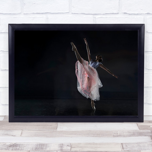 Dancer Ballerina Ballet Grace Performance Pink Dance Dancing Show Wall Art Print