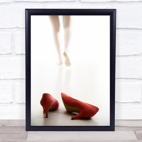 Fashion Red Shoes Shoe Legs Leg Foot Feet Wall Art Print