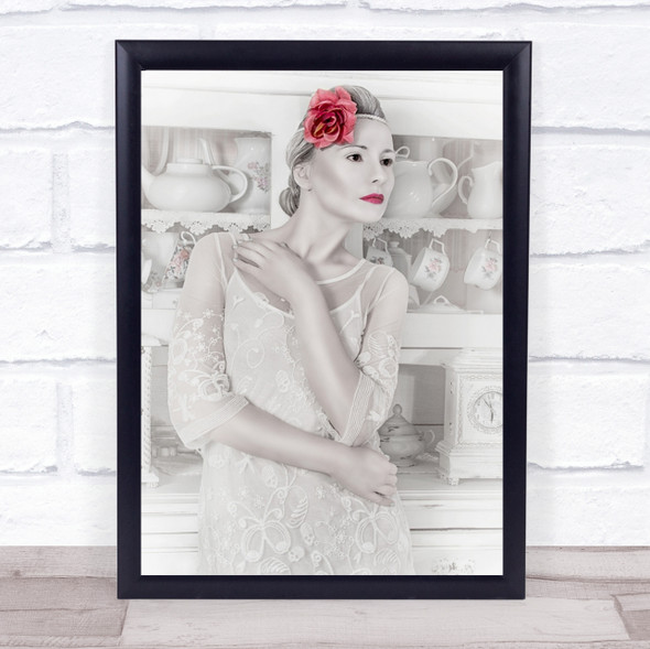 Porcelain Doll Woman Wall Art Print