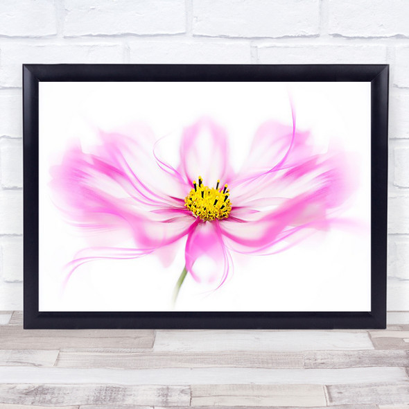 Breeze Flower Pink Close-Up Creative Edit Wall Art Print