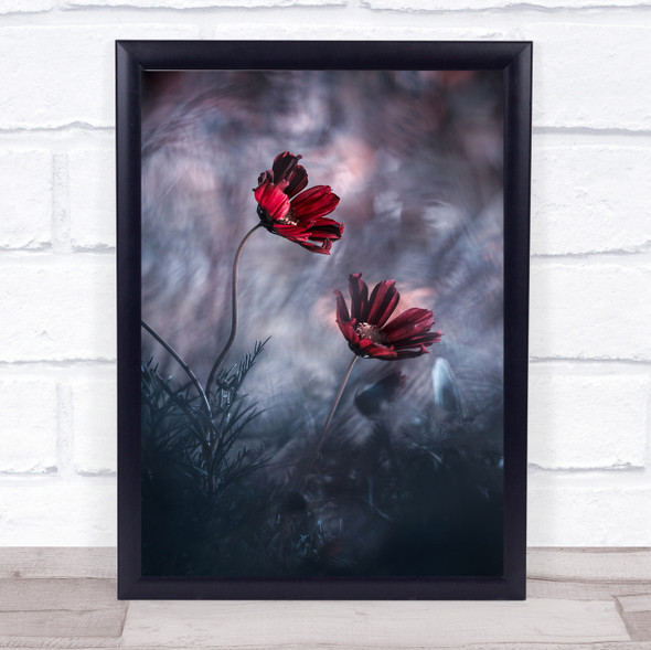 I Will Always Be There For You Flower Flowers L Bokeh Red Passion Duo Art Print