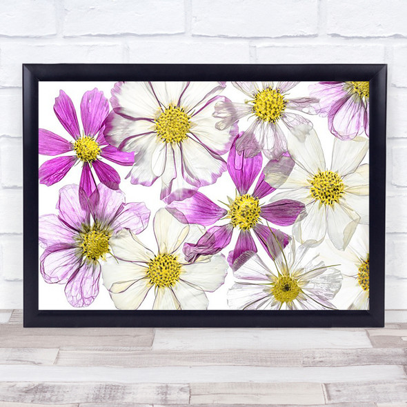 Keeping Summer Abstract Flowers Petals Graphic Purple Wall Art Print