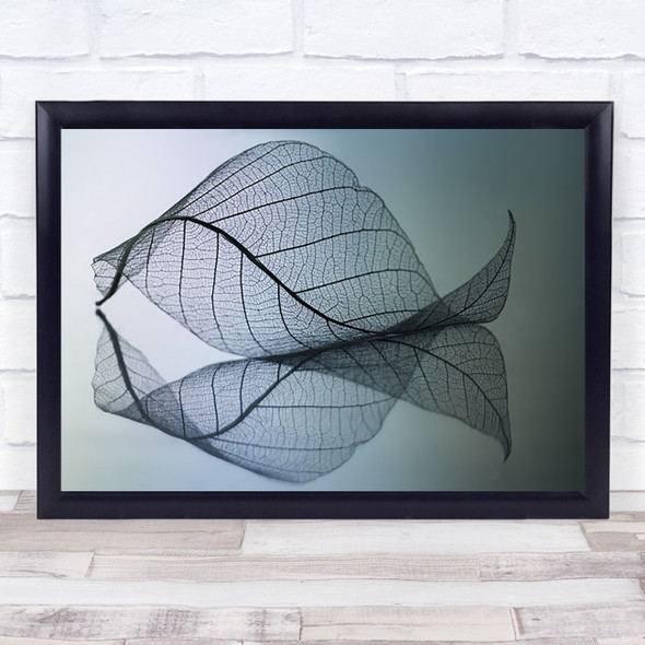 Leaf Line Curve Delicate Vegetation Plant Thin Transparency Wall Art Print