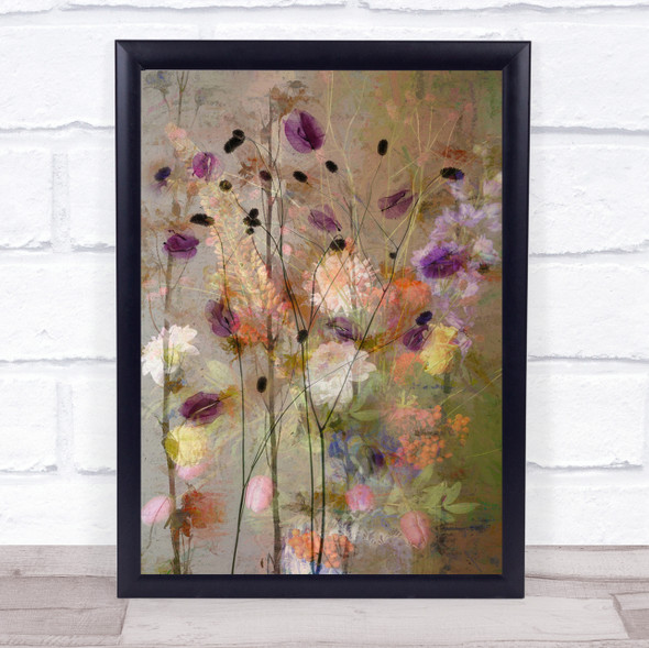 Painterly Flowers Flower Hortensia Bouquet Colour Colourful Graphic Art Print