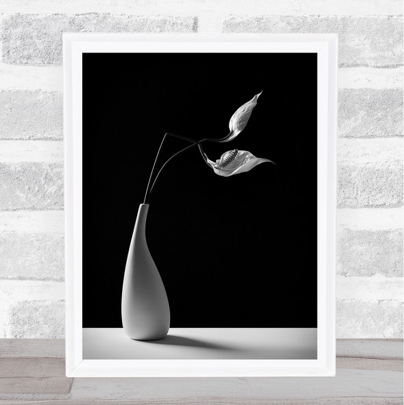 Passionately Dark Vase Flower Flowers Orchid Orchids Wall Art Print