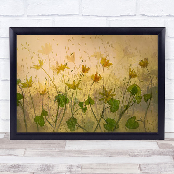 Sunny flowers Spring Yellow Flower Botanical Graphic Wall Art Print