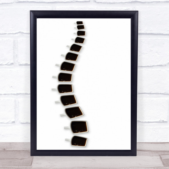 Backbone Of Coffee Physiotherapy Cup Mugs Cups High Wall Art Print