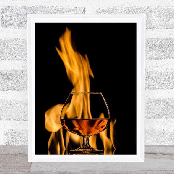 Cognac Fire Wall Art Print