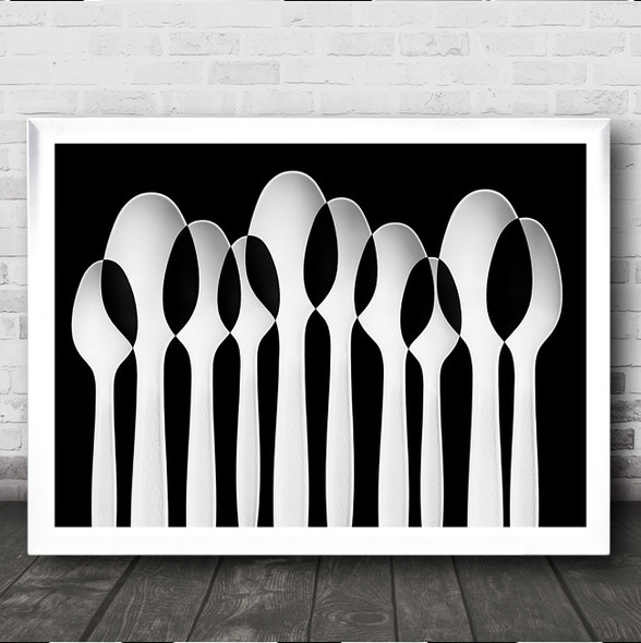 Spoons Abstract Forest Abstract Plastic Graphic Spoon Kitchen Wall Art Print