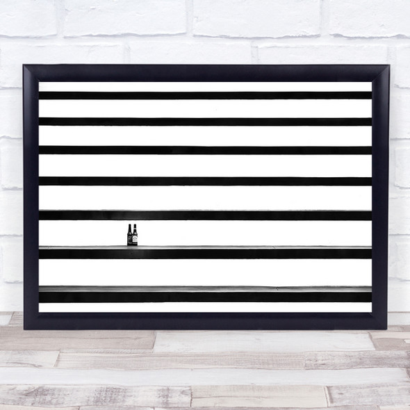 Stripes Lines Zebra Beer Bottles Drinks Art Print