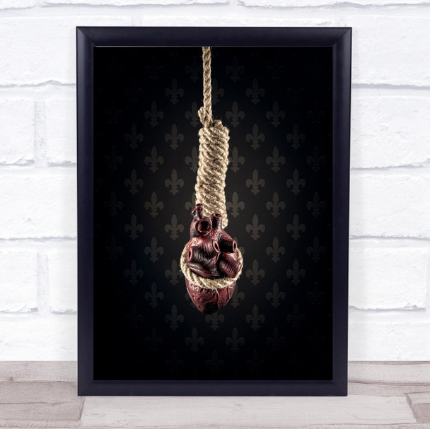 Heart On A Noose Kuopio Finland Rope Ropes Organ Organs Hearts Wall Art Print