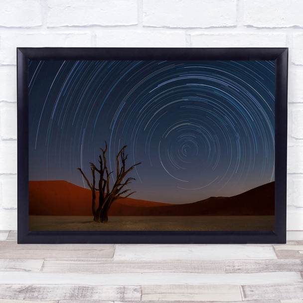 Star Trails Of Namibia Deadvlei Africa Tree Night Sky Wall Art Print