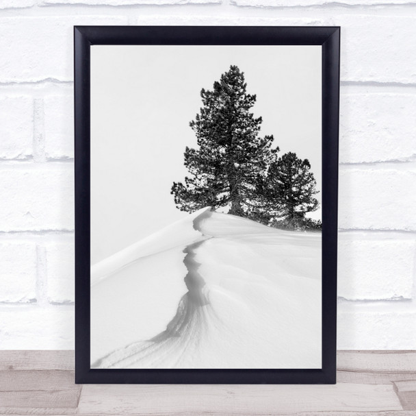 About the snow forms Lines Line Navarra Larra Belagua Mountain Winter Art Print