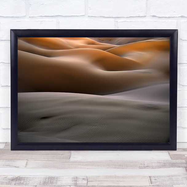Abstract Soft Smooth Sand Desert Dune Dunes Wall Art Print