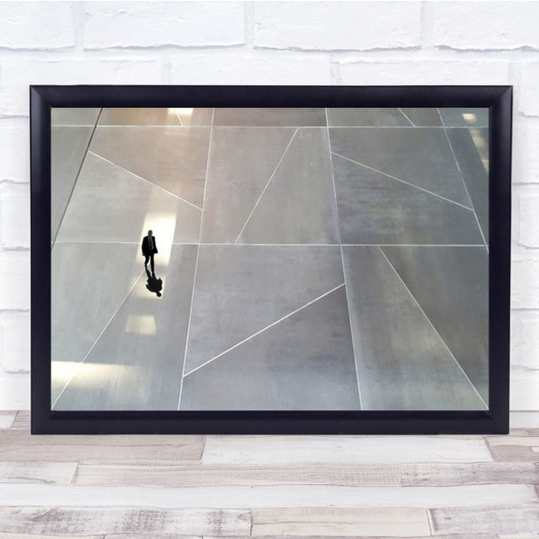 Caught Into The Light Floor Man Small Alone Lonely Creative Edit Wall Art Print