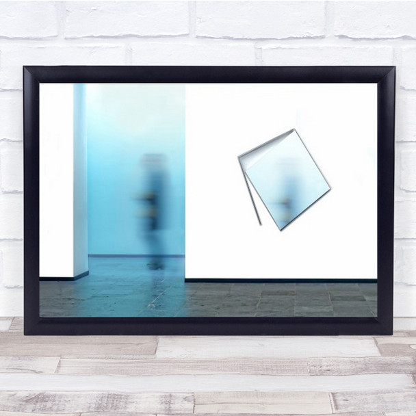 Hasty Visit Museum Movement Hurry Smak Gent Blue Motion Belgium Wall Art Print