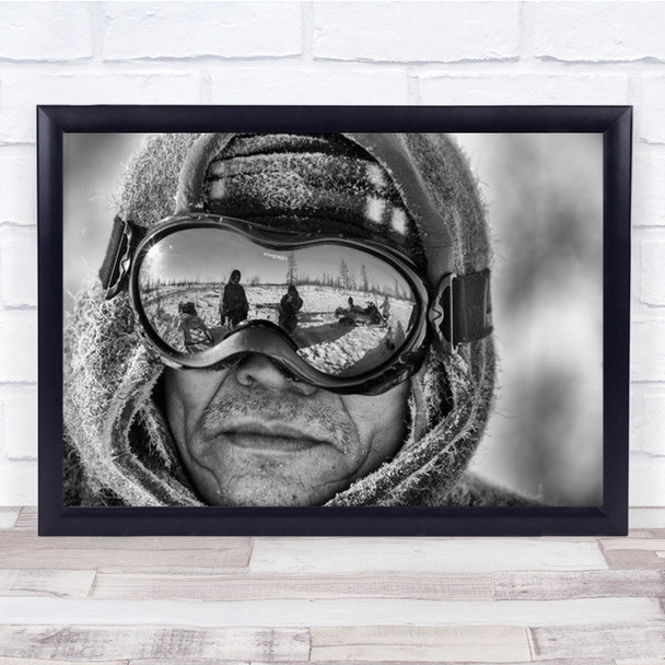 In His Eyes Portrait Action Outside Winter Outdoors Documentary Wall Art Print