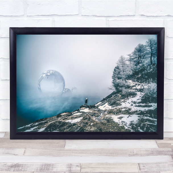 Bubbledream Dream Lake Ritom Switzerland Creative Edit Surreal Wall Art Print