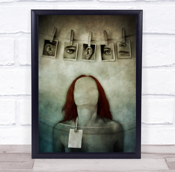 I'M Looking For Myself Creative Edit Anonymous Red Hair Female Wall Art Print