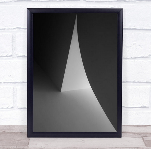 Interior Philharmonic Of Szczecin Abstract B&W Geometry Shapes Wall Art Print