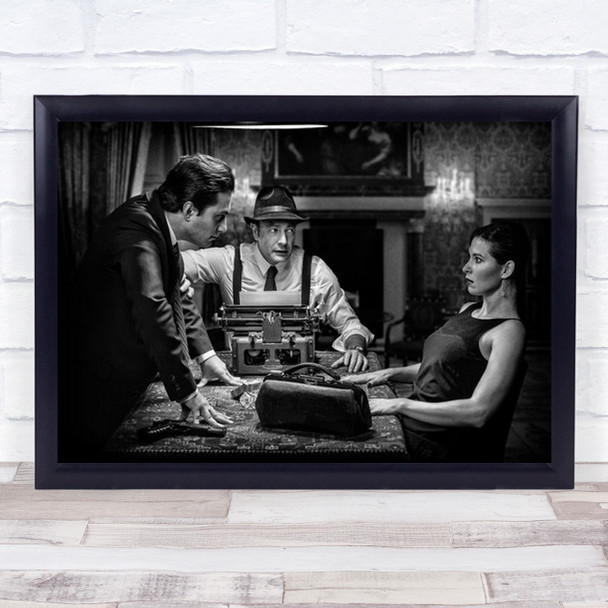 Never Sleep With The Enemy Gun Crime Gangster Movie Film Noir Wall Art Print