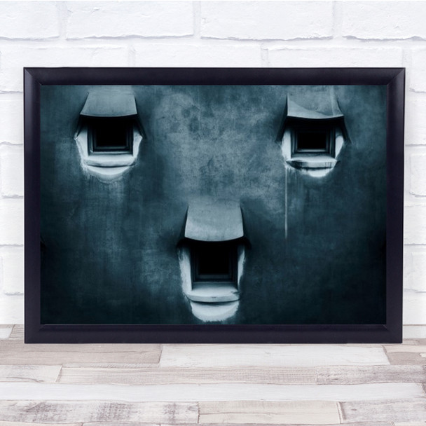 Silent Cry Gaudi Abstract Architecture Face Crying Conceptual Wall Art Print