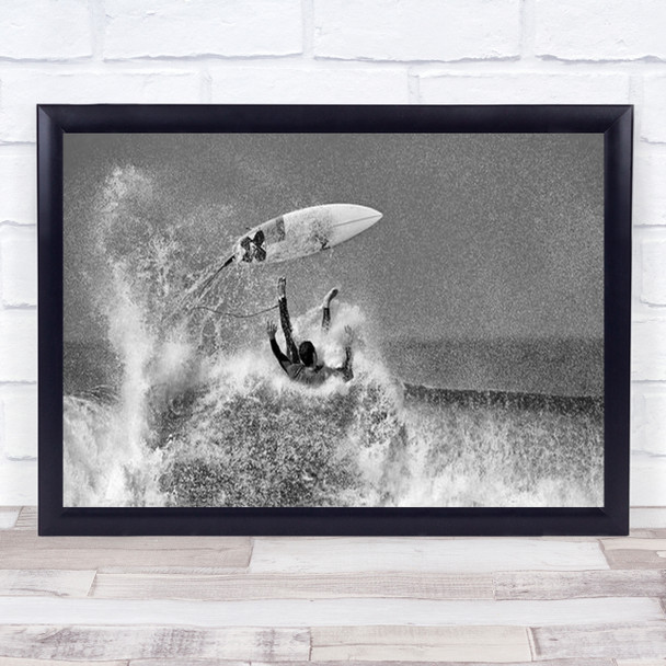 Surf Surfer Jump Splash Sea Wave Crash Stunt Trick Daredevil Wall Art Print