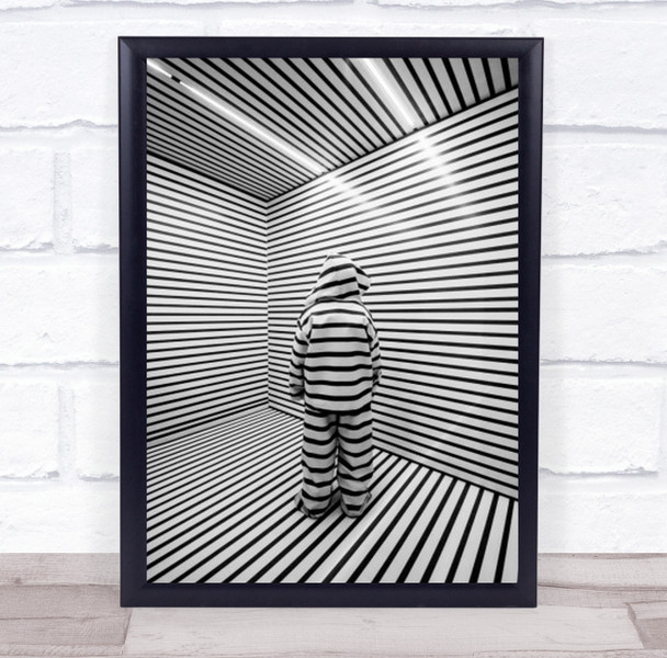 Prisoners Of Our Minds Zebra Stripes Person Prisoner Prison Wall Art Print