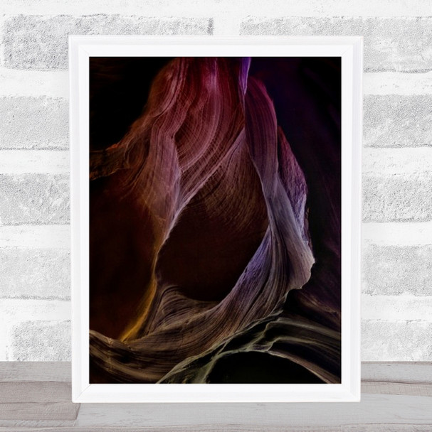 Solo Journey In Earth's Womb 1 Antelope-Canyon Arizona Page Wall Art Print