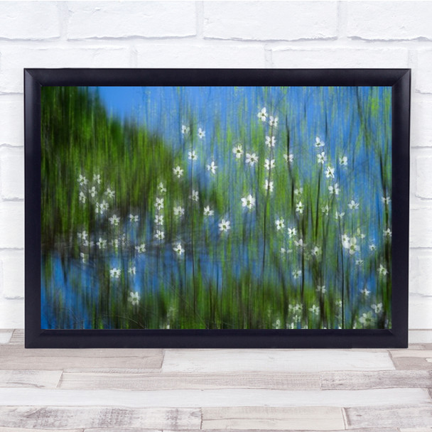 Summer Hatch Flower Blur Blurry Green Creative Edit Streaks Wall Art Print