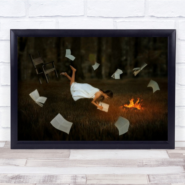 The Dancing Of Author Model Levitation Camp Fire Malahayati Wall Art Print