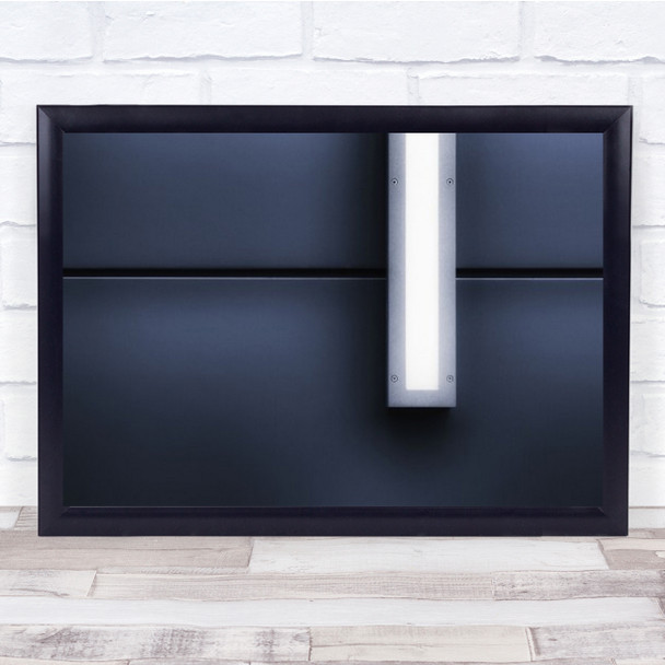 Below The Line Blue Panel Light Rectangle Chris Budny Glow Wall Art Print