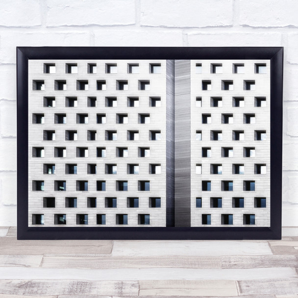 Living In A Box Facade Wall Architecture Pattern Window Windows Art Print
