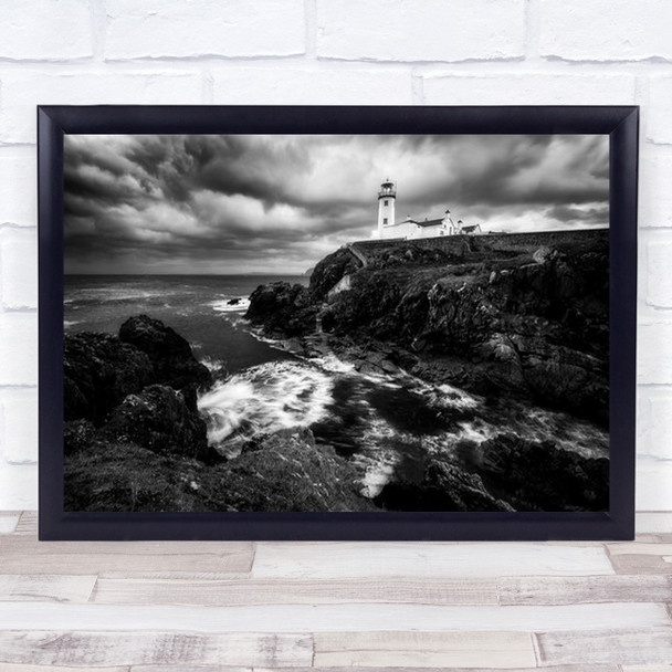 The Guardian Lighthouse Cliff Cliffs Contrast Tower Marine Wall Art Print