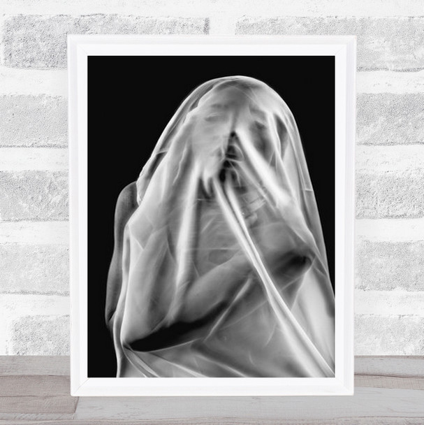 Life Behind The Veil Female Harsh Thinking Veiled Covered Wall Art Print