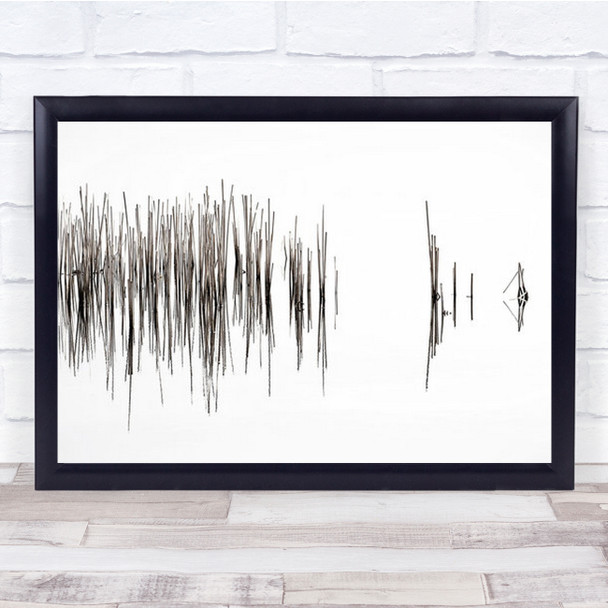 Reflection Rhythm Graphic Reed High Key High-Key Simple Wall Art Print