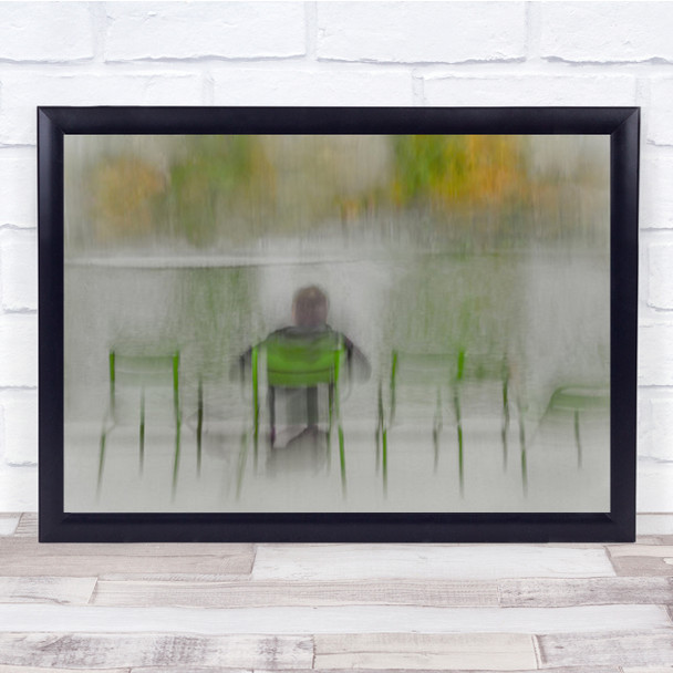 The Pond Of Aspirations Chair Painterly Texture Person Wall Art Print