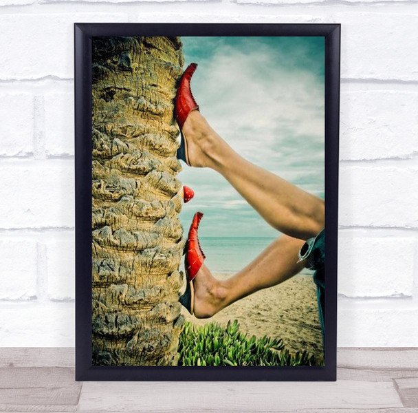 Upside Down You're Turning Me Creative Edit Tree Palm Wall Art Print