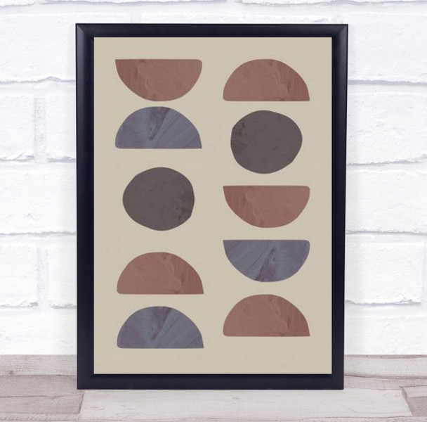 Collage 04 Sand Graphic Shapes Abstract Illustration Wall Art Print