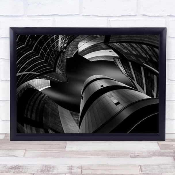 Dark Architecture Sky Long exposure Abstract Curved Wall Art Print
