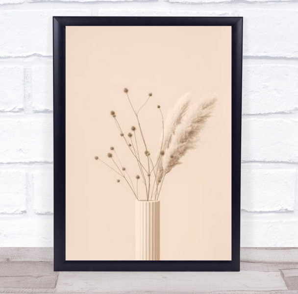 Thistle A Pampas Beige Grass Dried Botanical Studio Wall Art Print