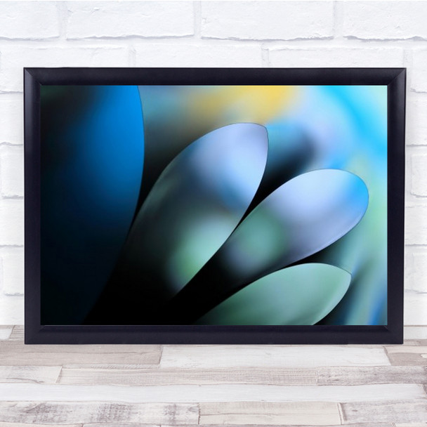 Blue Pastel Color Colors Flower Abstract Graphic Wall Art Print