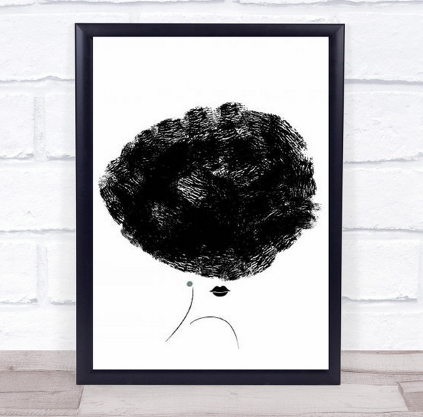 Ballerina Hair Woman Illustration No Background Wall Art Print