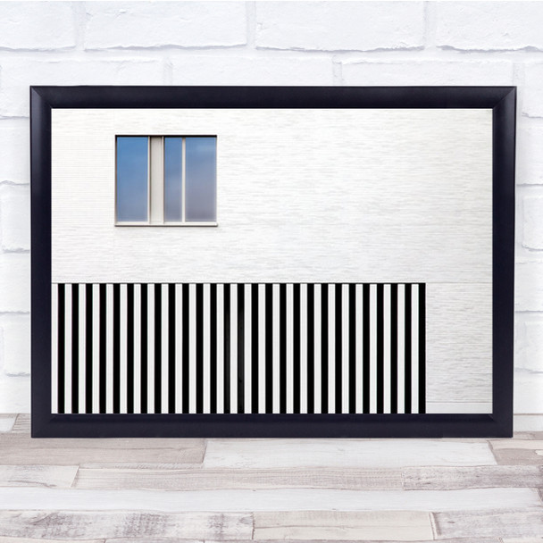 Barcode Room Abstract Architecture Lines Window Wall Art Print