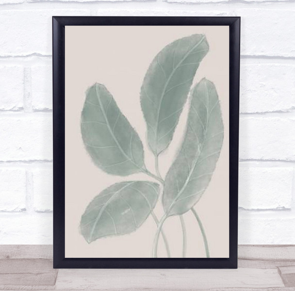 Leaves Watercolour Botanical Illustration Plant Wall Art Print