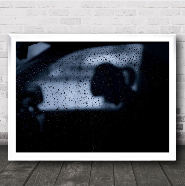 Rain Abstract Shadow Water Drop Drops Droplet Wall Art Print