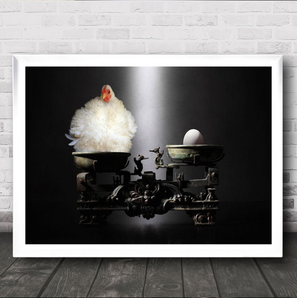 The Chicken Or Egg Creative Edit Hen Scale Wall Art Print