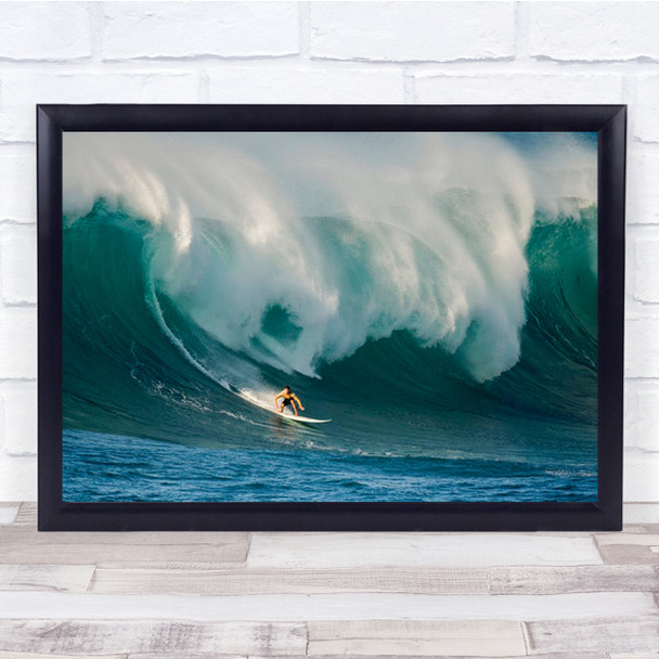 Surfer Surfing Surf Board Water Sea Ocean Wall Art Print