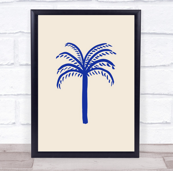 Blue Palm Tree Studio Wall Art Print